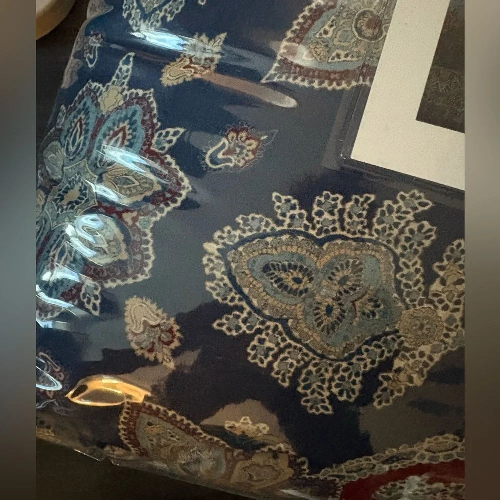Ralph Lauren Archer Foulard Full / Queen Comforter Navy MU Msrp $475